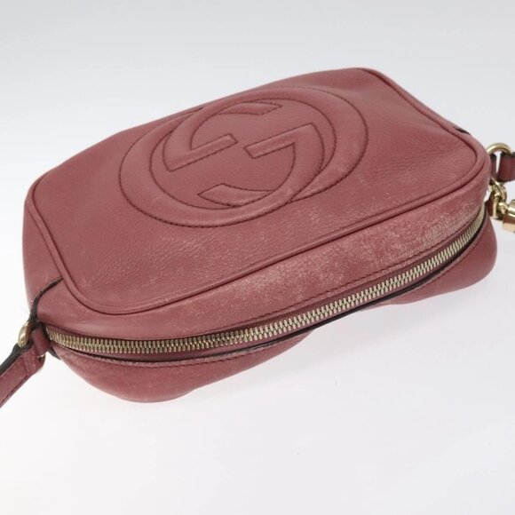 GUCCI Shoulder Bag Leather Pink Gold 308364 - Picture 6 of 15